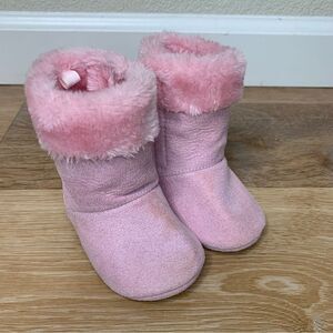 Trimfoot Baby Girl Size 3 Pink Faux Fur Boots